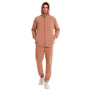 Custom High Quality 100% Heavy Cotton <b>Hoodie</b> and Sweatpants Set Unisex Puff <b>Printing</b> Men Stack Tracksuits for Men 2026 2026 - Product Image 1