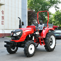 Tracteur compact 4x4 le plus vendu, mini-tracteur agricole à 4 roues motrices avec pompe et boîte de vitesses, accessoires complets inclus