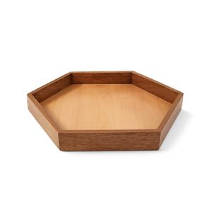 Plateau de service en bois artisanal écologique fabriqué en Inde - Passe au lave-vaisselle et au micro-ondes pour un usage domestique, en restaurant et en hôtel - Product Image 1