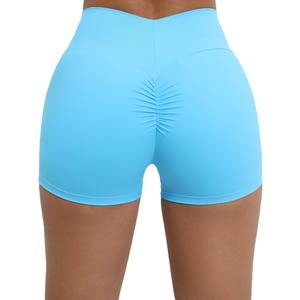 Femmes taille haute plissé pêche hanche levage sport Yoga Shorts séchage rapide Gym Fitness collants élastique shorts pour femmes - Product Image 5
