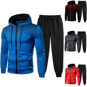 Chándal con estampado de moda para hombre, Sudadera con capucha y cremallera, pantalones de chándal, trajes de dos piezas, conjuntos deportivos informales para correr para hombre - Product Image 6