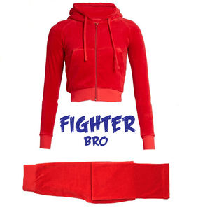 Ropa de algodón con cremallera Sudadera con capucha conjunto liso de algodón jogging traje deportivo de mujer Conjunto de sudadera de algodón ropa atlética - Product Image 4