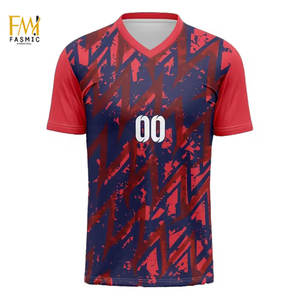 Camisetas de fútbol de nuevo diseño transpirable, ropa de fútbol con camiseta de fútbol impresa por sublimación de poliéster 100% - Product Image 1