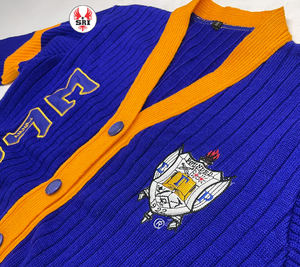 Sigma Gamma Rho Sorority Women's Winter <b>Cardigan</b> Knitted Greek <b>Cardigan</b> with Pearls Collar and chenille embroidery patch - Product Image 5
