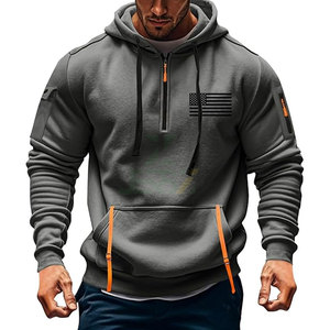 Tactical Hoodies Men Quarter Zip Pullover <b>Sweatshirt</b> Pockets <b>Vintage</b> Workout Style Lightweight <b>Sweatshirts</b> - Product Image 1