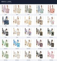 Dompet Kartu Bisnis Polyester Anti RFID Custom Print dengan 25 Desain, Jendela ID, 5 Slot Kartu, Tali Leher/Pergelangan Tangan