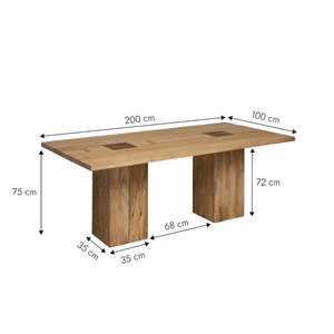 Mesa de comedor de madera de mango Vivien - Product Image 5