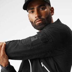 Blouson d'aviateur tendance pour hommes avec fermeture à glissière Veste légère, élégante et décontractée pour le printemps et l'automne Vêtements d'extérieur à la mode - Product Image 4