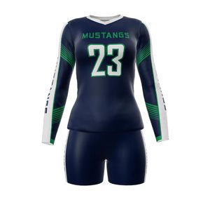 ชุดเสื้อวอลเลย์บอลพร้อมโลโก้ชื่อทีมพิมพ์ซับลิเมชันแบบเต็มตัวผ้าแห้งเร็ว - Product Image 5