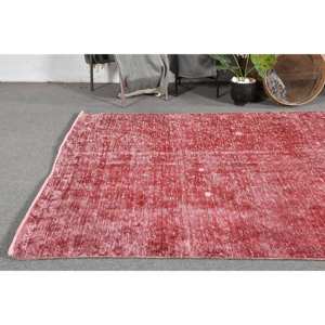 Tapis moderne vintage turc écologique 9x12 rouge patchwork 10mm laine latex rectangle salle à manger TR 51x9, décor de chambre 3ft - Product Image 2