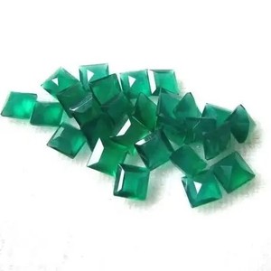Piedras preciosas sueltas de corte cuadrado de piedra de ónix verde natural de 3mm Precio al por mayor Tienda en línea ahora del fabricante Tienda de proveedores de fábrica - Product Image 1
