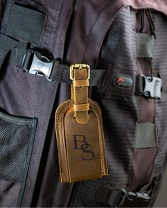 Top Quality Personalized Leather Luggage <b>Tags</b> with Privacy Flap for Travel LLT-0082 - Product Image 6