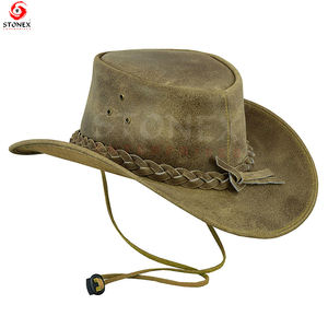 Cowboy daim cuir chapeaux haut tendance de haute qualité meilleure vente Style Unique mode chapeaux avec personnalisation en gros - Product Image 6