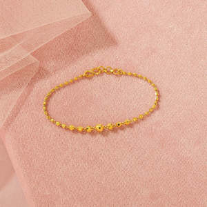 สร้อยข้อมือเทนนิสประดับเพชรและไข่มุกทรงหัวใจชุบทองคำขาว 14k - Product Image 1