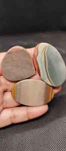 Cabujón de jaspe de poligrama Natural hecho a mano con reverso plano de alta calidad, varios anillos colgantes marrones, collar, fabricación de joyas, tamaños mixtos - Product Image 3