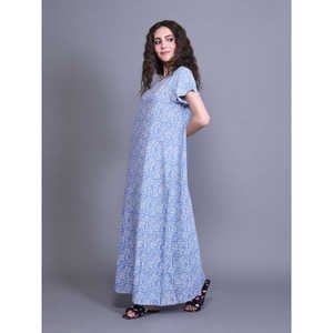 Peignoir pour femme 100% Coton, en tissu tissé imprimé, avec poche latérale, respirant, taille élastique avec cordon de serrage, ODM pour vêtements d'intérieur - Product Image 2