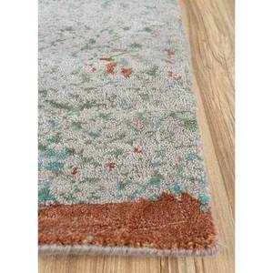 Alfombra Rectangular Kavi Gris y Negra, Tejida a Mano con Lana y Seda de Bambú, Diseño Teoría del Caos, Estilo Boho, para Hogar y Pasillo - Esk-362 - Product Image 4