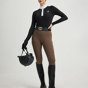 Camiseta deportiva para montar a caballo para mujer, cómoda camiseta transpirable de verano - Product Image 5