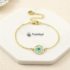 Pulseras de resina hechas a mano Tradebyd, joyería elegante para mujeres, niñas, fiestas y regalos - Product Image 2