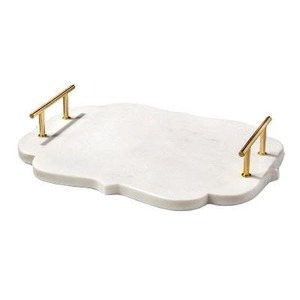 Offre Spéciale Plateau Décoratif en Marbre de Luxe Eco-Friendly pour Tables à Manger Entrées Salon Décor Fait à la Main au Prix d'Exportation - Product Image 1