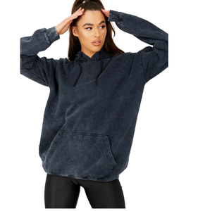 Sweat à capuche unisexe surdimensionné lavé à l'acide de haute qualité nouveautés sweats à capuche personnalisés lourds pour hommes pour l'hiver - Product Image 4