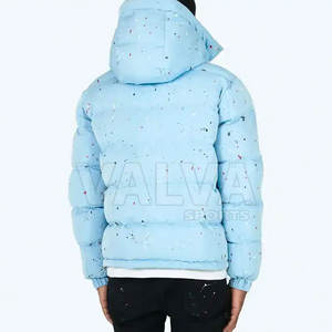 Coupe-vent à capuche debout de haute qualité pour hommes, meilleure vente OEM, traitement de toile collée personnalisée, style High Street - Product Image 5