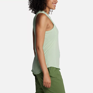 Camiseta sin mangas ajustada de último diseño para mujer, ropa de Fitness larga de estilo Simple, nueva camiseta sin mangas personalizada al por mayor - Product Image 3