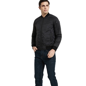 Wholesale 2018 Custom Men Blank Plain Nylon Flight Bomber <b>Jacket</b> - Product Image 2