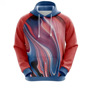 OEM Custom Men's Oversized <b>Plain</b> <b>Sweatshirts</b> with Hood Embossed DTG Print Pocket Winter Warm Cotton Streetwear Blank Hoodies - Product Image 4