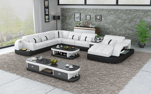 Divano set mobili soggiorno reclinabile per moderno bianco 3 pezzi componibile piccolo divano set mobili divano letto angolo soggiorno - Product Image 6