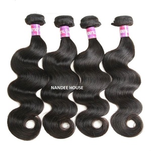 Paquets de cheveux indiens vierges bruts non transformés avec fermeture de dentelle péruvienne alignée sur les cuticules 100% livraison directe sans javel disponible - Product Image 4