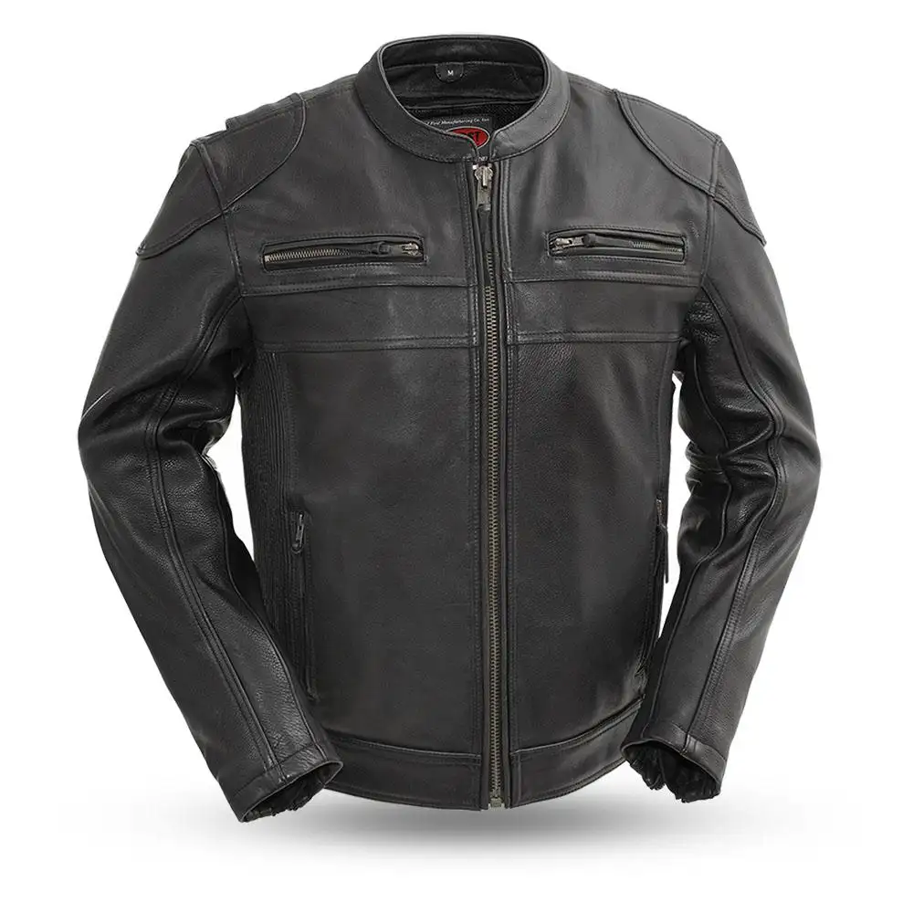 Real Leather Sheep Skin Men Motorbike Leather Jacket Fashion Men Black Leather Jackets Customized fashion stylish motorbike