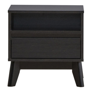 โต๊ะข้างเตียงพับได้แบบเรียบง่ายสำหรับโรงแรมขาตั้งไม้โอ๊คสีดำทึบทันสมัยแบบคลาสสิกสไตล์สเปน - Product Image 5