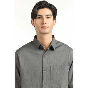 Camisas Casuales para Hombre, 100% Algodón, Doble Botonadura, Antiarrugas, Tela Popelina Satinada, Corte Regular, Modelo ODM MN-CS-SS25-239 - Product Image 5