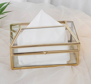 Boîte à mouchoirs en acrylique transparente rectangulaire Boîte à mouchoirs de fournisseur de gros décorative de table faite à la main - Product Image 2