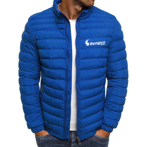 2021 Men's Casual Solid <b>Stand</b> Collar Zipper Closure Hooded <b>Crystal</b> Decoration Cotton Filled Puffer Jacket Pockets Warm Winter - Product Image 4