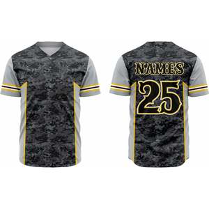 Maillot de baseball personnalisable 15, vêtements de sport respirants en polyester avec options d'impression, broderie et sublimation, taille XL - Product Image 1