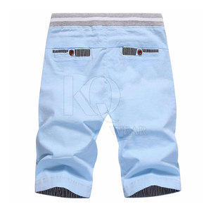Casual Wear <b>Men</b> Shorts 100% Cotton Solid High Quality Lightweight Breathable Eco-Friendly Mid Drawstring Closure Customized Logo - Product Image 2