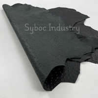 Feuilles de cuir véritable à texture d'autruche à grain supérieur pour la fabrication de peaux en cuir véritable pour chaussures ceintures canapés jupes
