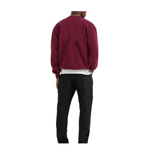 Custom Logo OEM Men Fleece <b>Crewneck</b> Sweatshirt Heavy Weight Loose Fit Soft Oversized Pullover Sweatshirtsr basicscotton blended - Product Image 4