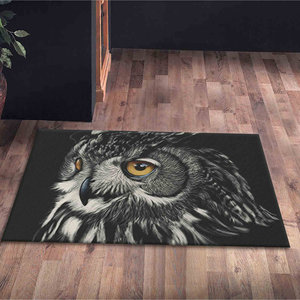 Tapis Hibou, Tapis Cadeau pour Amateurs d'Hiboux, Tapis Style Ferme, Tapis Animalier, Tapis Doux à Poils Longs - Product Image 5
