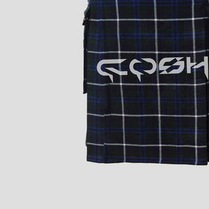 Kilt utilitaire en tartan moderne personnalisé Kilt en tartan noir décontracté pour hommes avec boutons pression, fournisseur de kilts de randonnée - Product Image 4