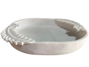 Bandeja de mármol elegante hecha a mano para decoración de sala de estar Perfume y exhibición de joyas Accesorios de vajilla Premium - Product Image 3