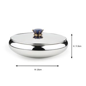 Modern Polished Stainless Steel <b>Bowl</b> <b>with</b> <b>Lid</b> Customizable for Weddings Parties or Business Gifts Wholesale Price - Product Image 4