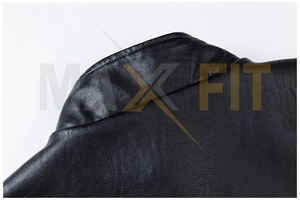 Chaqueta de motorista vintage personalizada para hombre MAXFIT ENTERPRISES, traje de otoño con cuello levantado y tela de lona, estilo informal - Product Image 3