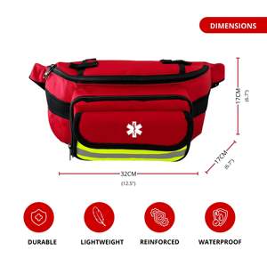 Borsa Medica d'Emergenza a Mani Libere Stile Marsupio con Costruzione Rinforzata - Product Image 4