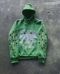 เสื้อฮู้ดดี้ผ้าฟลีซหนานุ่ม 100% คอตตอน ทรงโอเวอร์ไซส์ สไตล์สตรีทแวร์สำหรับฤดูหนาว พร้อมโลโก้พิมพ์ด้านหน้าแบบยูนิเซ็กซ์ที่เป็นมิตรต่อสิ่งแวดล้อม - Product Image 6