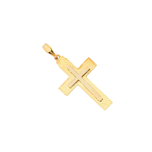 Elite Charming Traditional <b>Crucifix</b> <b>Pendant</b> 14k Yellow <b>Gold</b> Plated Classic Style Christian Religious Cross Made Metal Alloy - Product Image 3