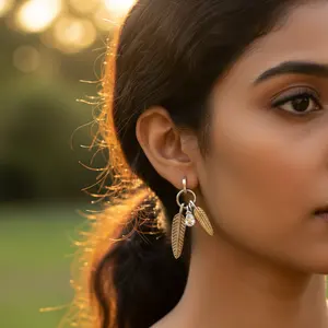 สร้อยคอจี้ขนนกเงินแท้ 925 สำหรับเป็นของขวัญเครื่องประดับสำหรับผู้หญิง - Product Image 1