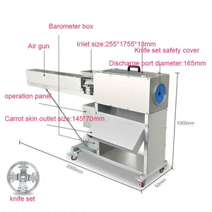 Peladora de Verduras Comercial de Acero Inoxidable para Zanahorias y Rábanos, Motor Potente, 220V, 1 Año de Garantía, Larga Vida Útil - Product Image 3